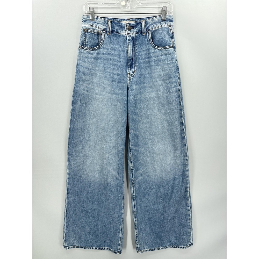 Madewell Jeans Womens 27 Blue Curvy Superwide-Leg High Rise Wide Leg Denim Pants